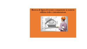 Manifestazione di interesse per la ricerca di figura di tecnico competente in materia edilizia civile e ristrutturazione